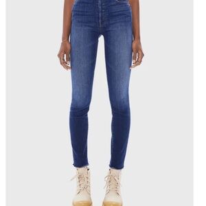 MOTHER the stunner ankle fray in “sweet lime” Skinny Jeans women’s 27